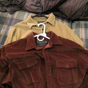 2 Filson mens xl corduroy shirts